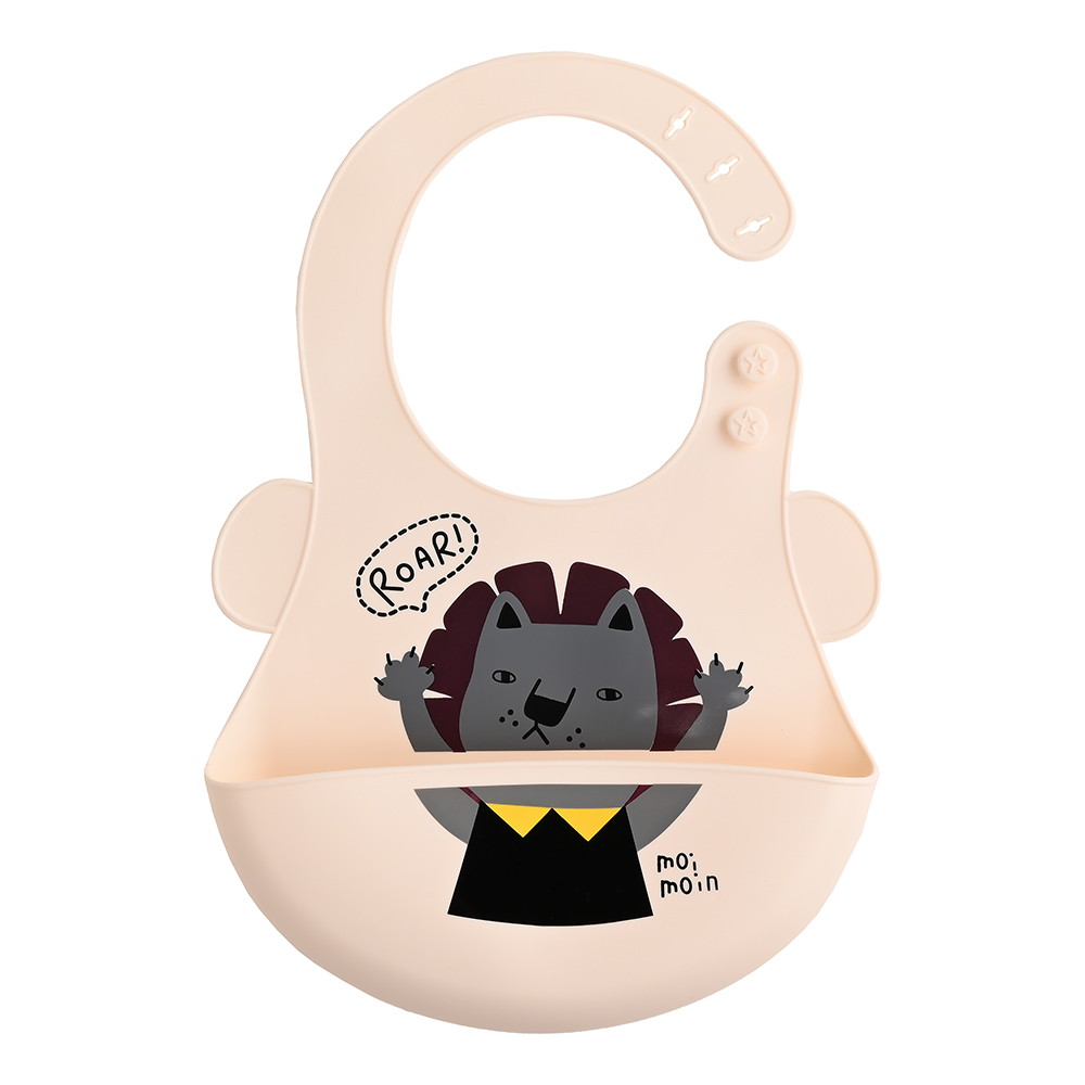 Нагрудник Pituso силиконовый с рисунком White (Белый)