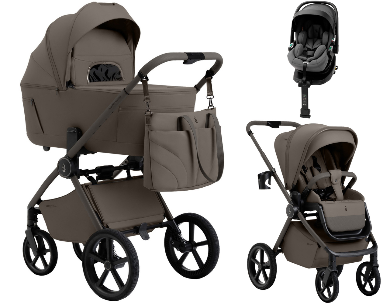 Коляска 4 в 1 Sweet Baby SBL Elegante Therma Colore 2.0 и автокресло Premier Plus Grey Dark Beige