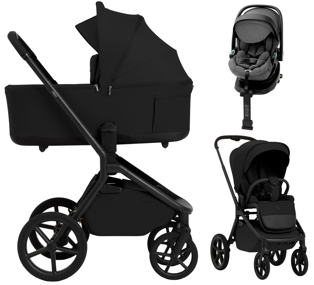 Коляска 4 в 1 Sweet Baby SBL Orso New + автокресло Premier Plus Grey New Black