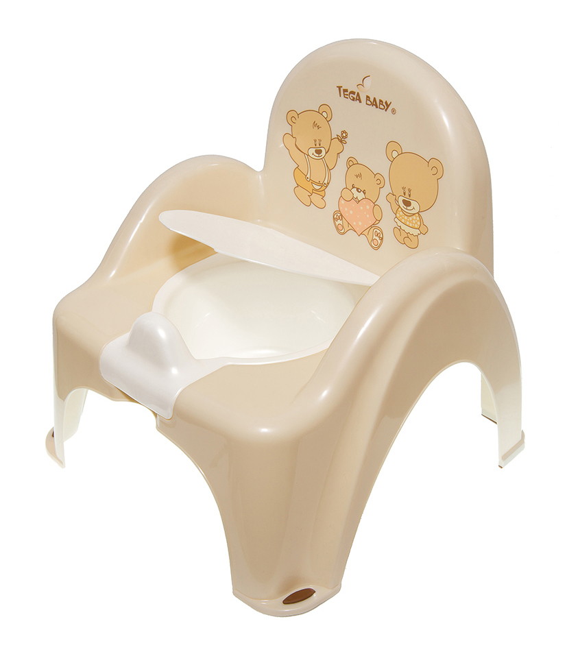 Детский горшок-стульчик Tega Baby Teddy (Мишка) антискользящий MS-012-119 бежевый