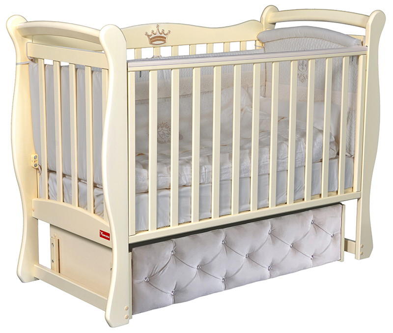 Детская кроватка Francesca Andrea Premium с маятником слоновая кость