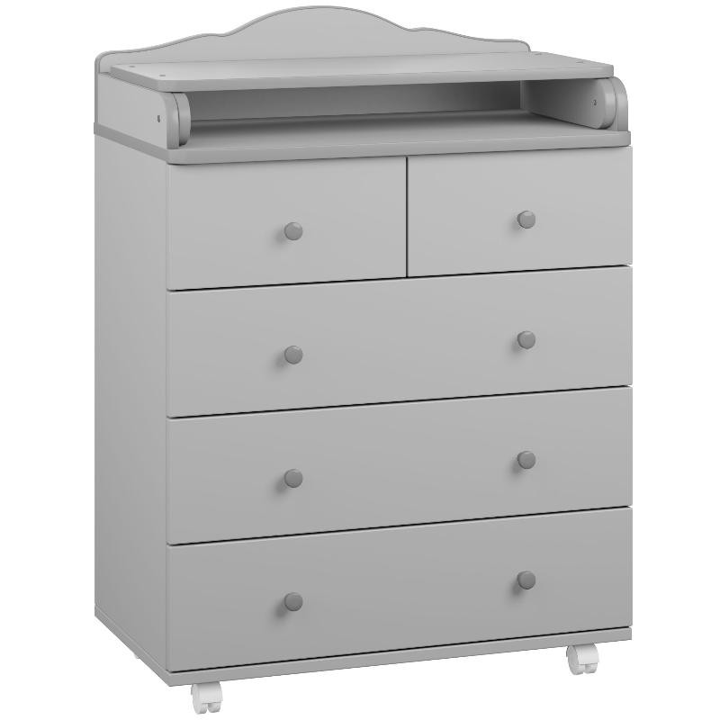 Детский пеленальный комод Briciola ЛДСП 80/5 серый