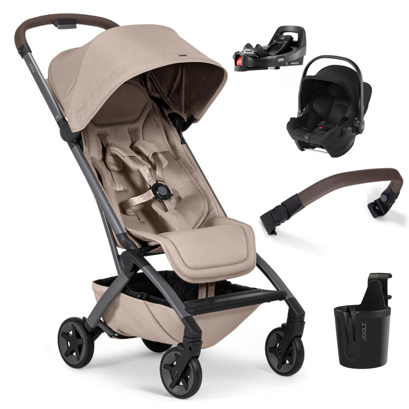 Прогулочная коляска Joolz Aer 2 SE и автокресло Baby-Safe Core Space Black и база Vario Base 5Z Sandy taupe