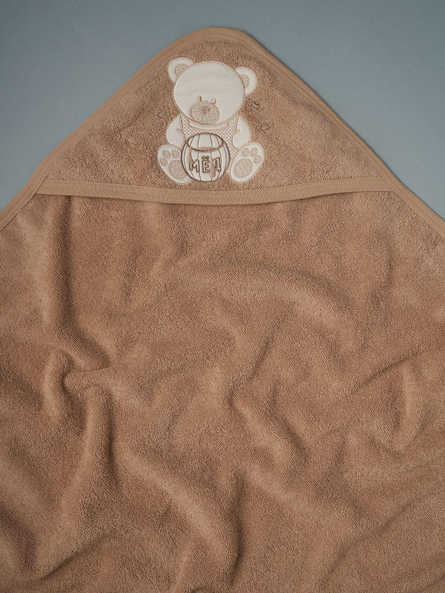 Пелёнка с уголком Little Star Мишка Мед 100х100 6165 (ЧЗ-мз) бежевый