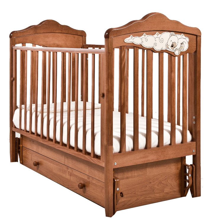 Детская кроватка Angela Bella Изабель маятник универсальный 120х60 см вишня