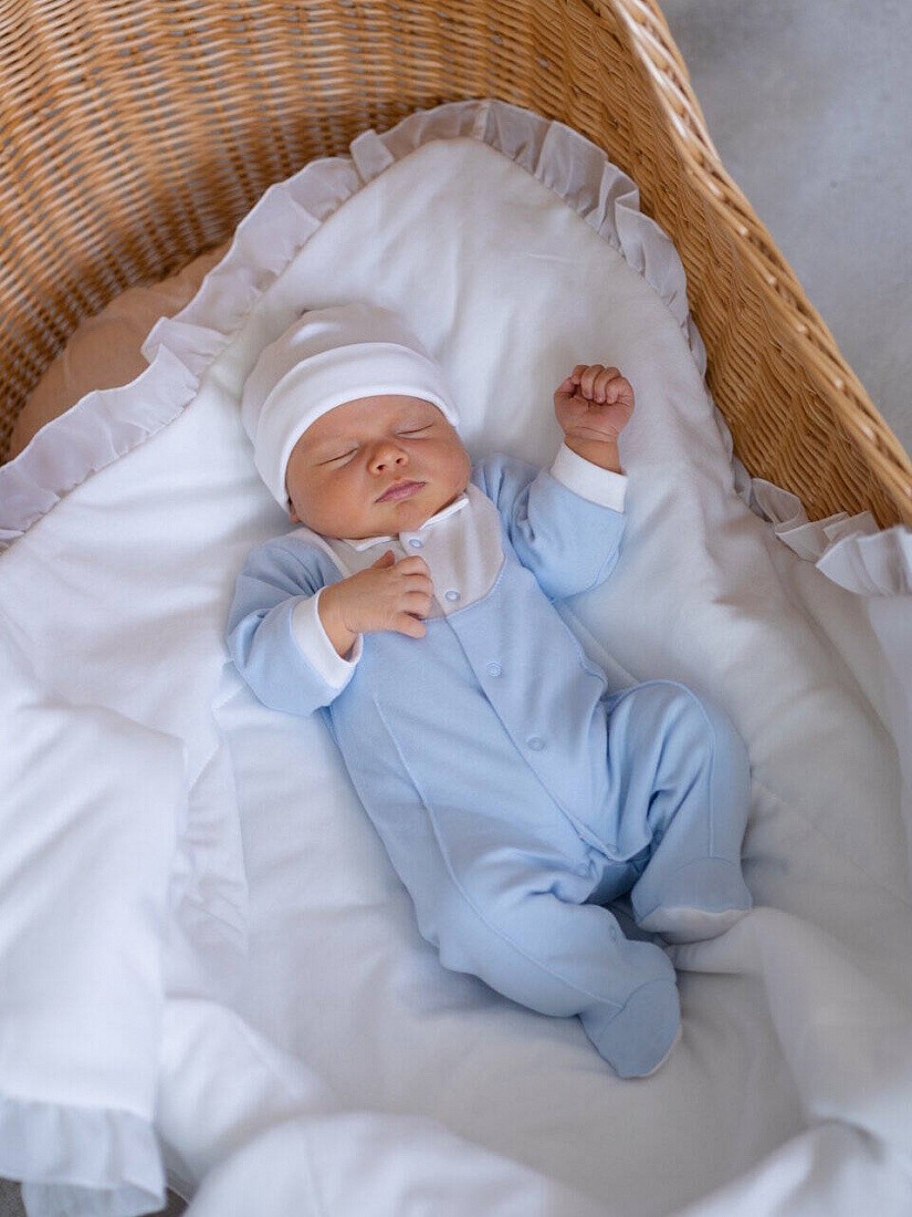 Комплект на выписку НаследникЪ Выжанова для мальчика 2 пр. 223-030 ЧЗ голубой 56