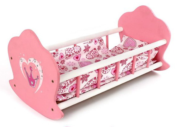 Кроватка-люлька для кукол Mary Poppins Корона деревянная 48376