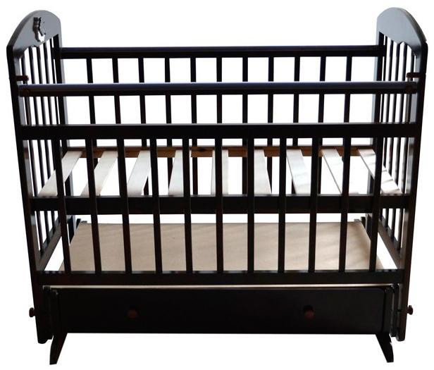 Детская кроватка Briciola-8 (маятник поперечный) 120x60 см темная