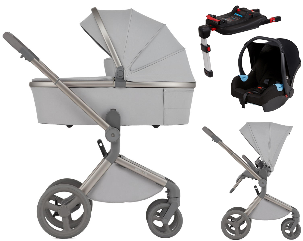 Детская коляска Anex Flo 4 в 1 и автокресло Biuco BC100B + База Anex Karwala ISOFix без адаптеров Frossy