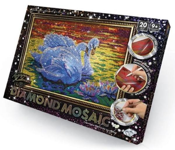 Детский набор креативного творчества Данко-Тойс Diamond Mosaic Лебеди 322168