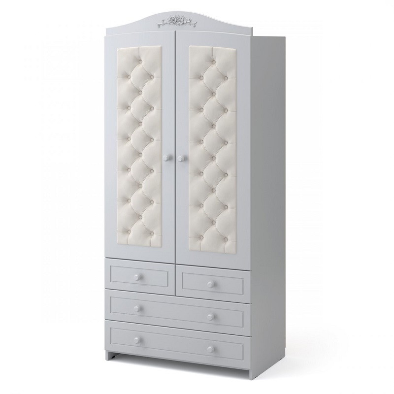 Детский шкаф Гандылян Тиффани декор пуговицы белая ночь