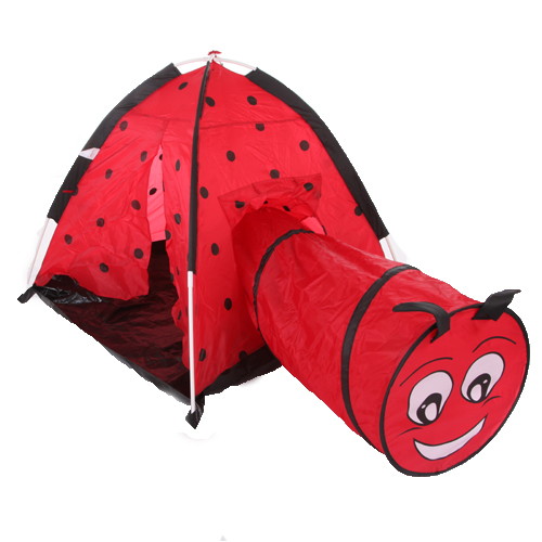 Игровая палатка с тоннелем iPLAY Божья коровка