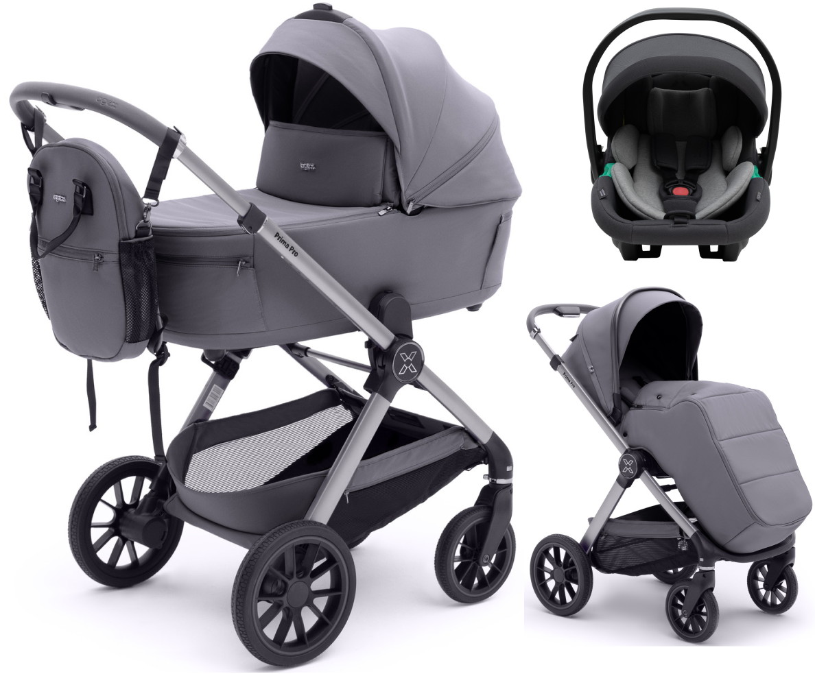 Коляска Agex Prima Pro 3 в 1 с автокреслом i-Team ATG519 Grey APS214 Sora серый