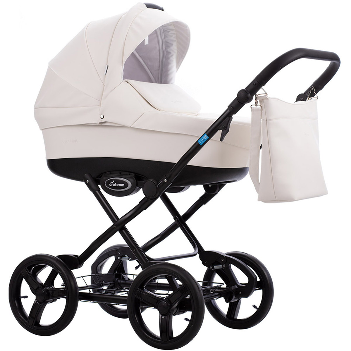 Детская коляска AroTeam Cocoline Prima 3 в 1 08 белая кожа