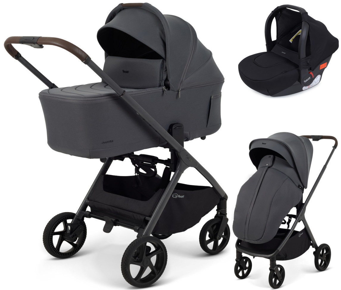 Детская коляска Rant Aventa 3 в 1 с автокреслом Cruise Black Graphite
