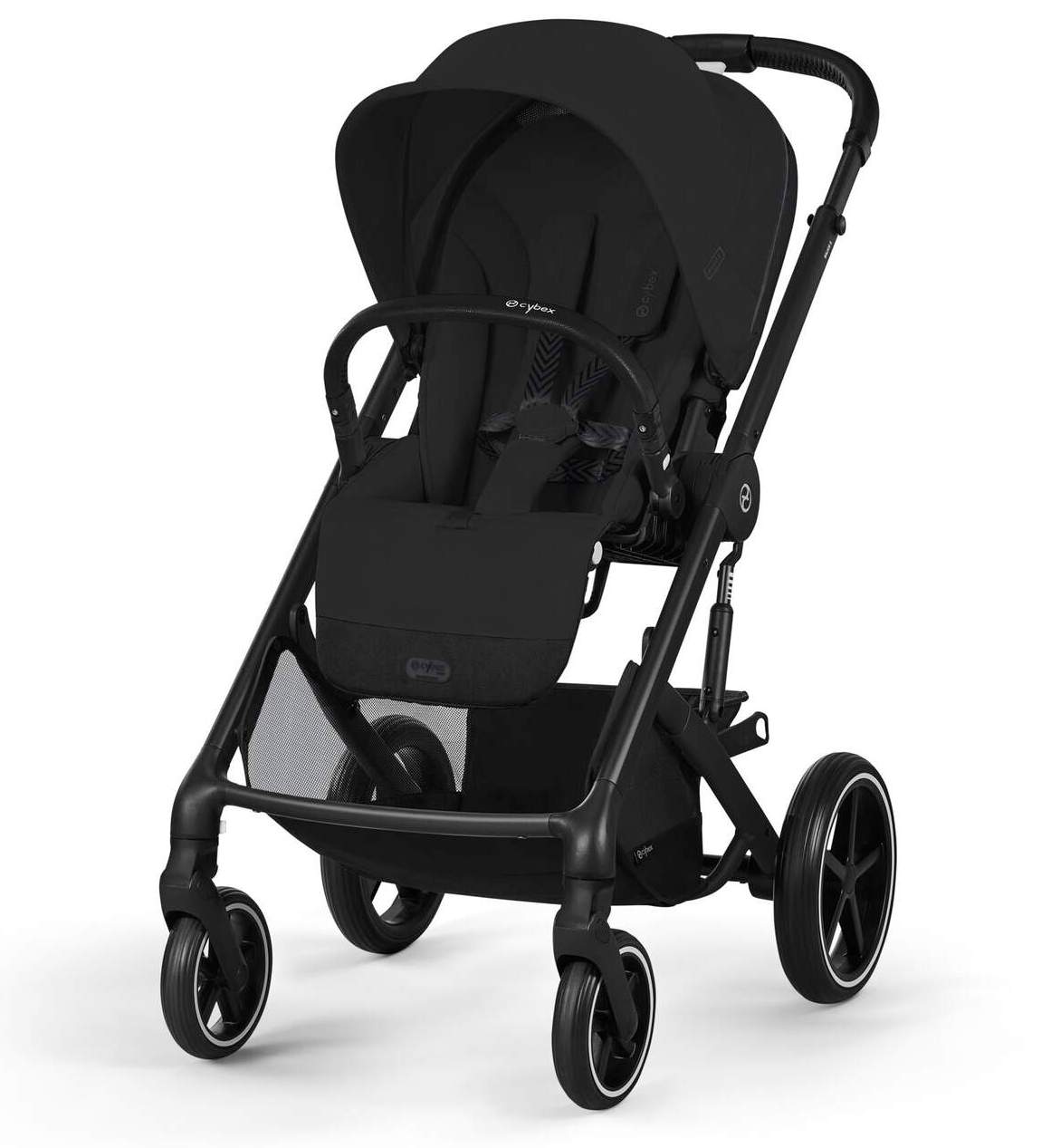 Прогулочная коляска Cybex Balios S Lux BLK 2025 Moon Black с дождевиком