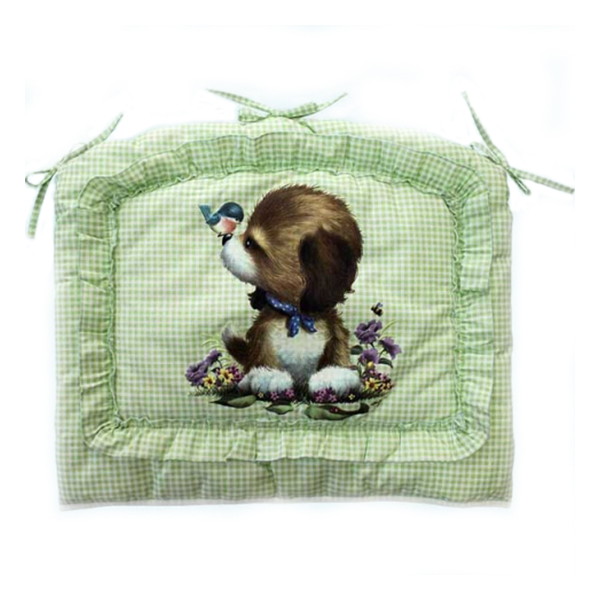 Бампер в кроватку Золотой Гусь Аленка зеленый