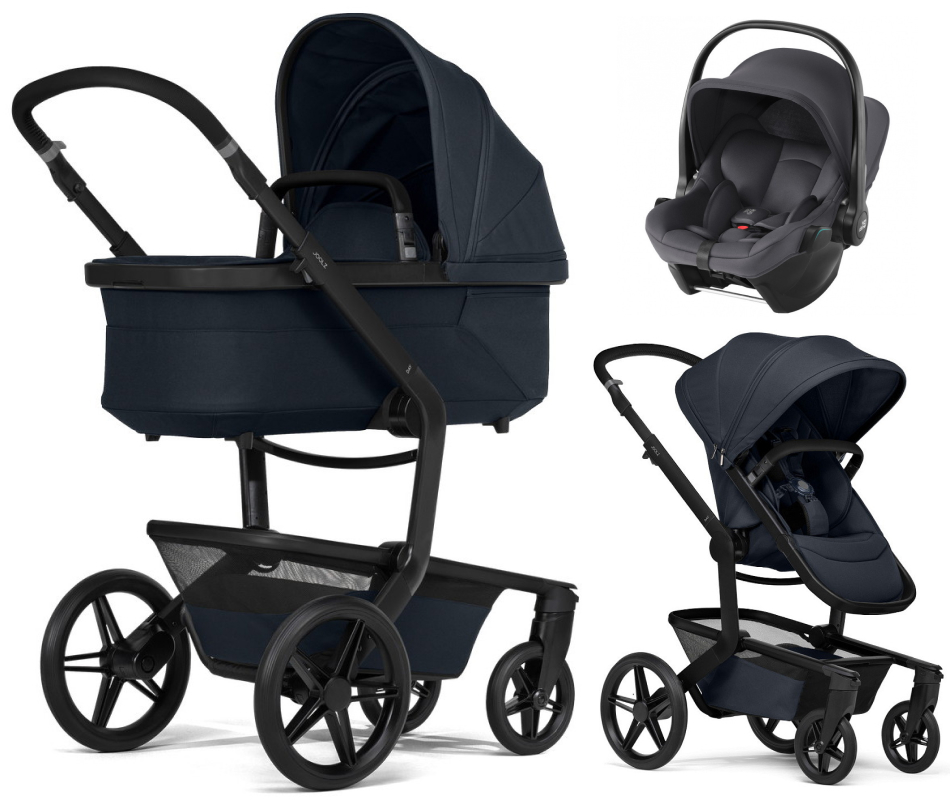Детская коляска 3 в 1 Joolz Day 5 и автокресло Baby-Safe Core Midnight Grey Dark Navy Blue