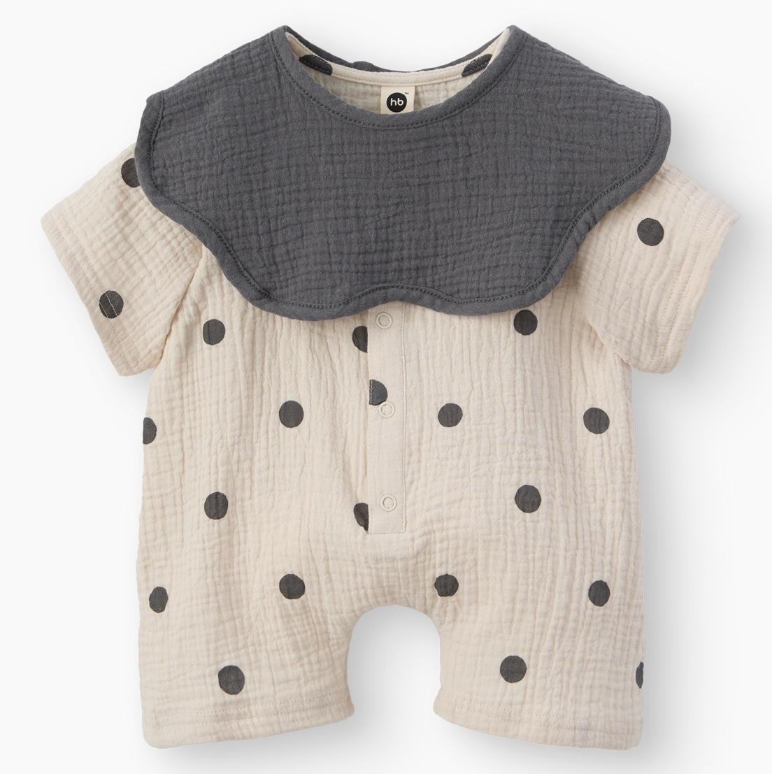 Комбинезон Happy Baby 88269-0 ЧЗ бежевый в горошек / beige with dots 62