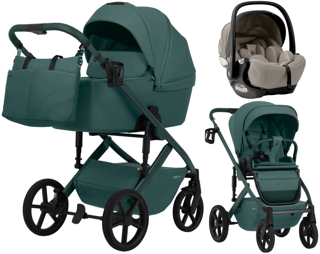 Коляска 3 в 1 Sweet Baby SBL Dolce + автокресло Premier Begie Emerald