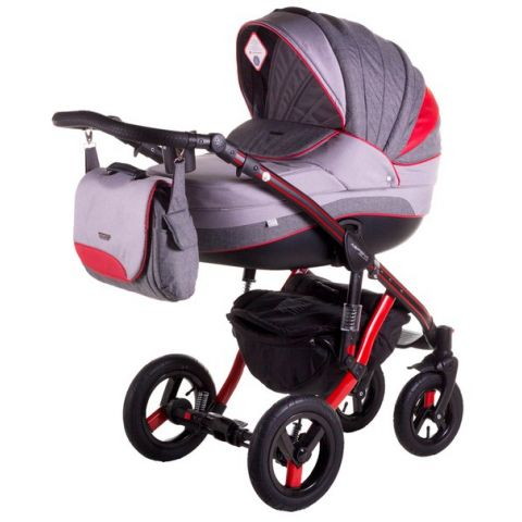 Детская коляска Adamex Aspena Grand Prix 2 в 1 (RED-BLACK GP)