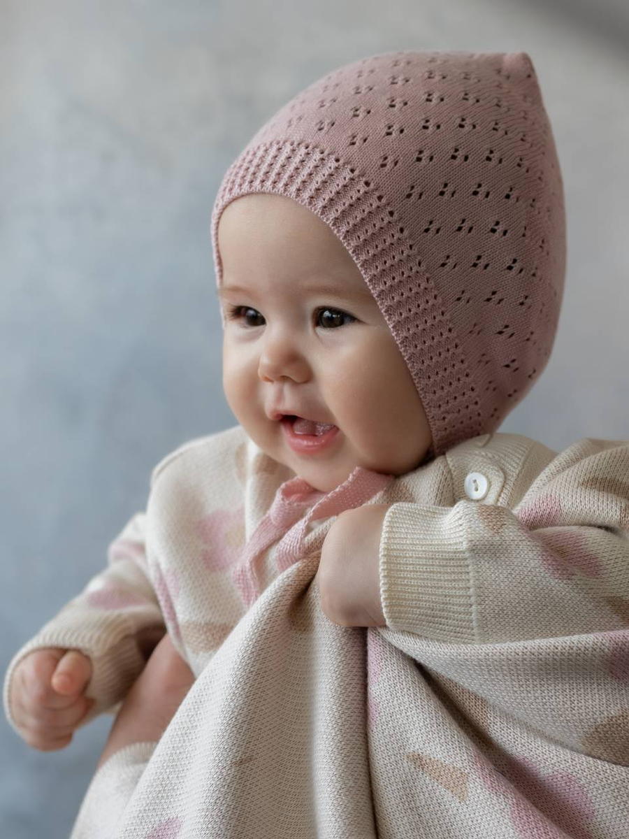 Шапка на завязках НаследникЪ Выжанова Пудра НВ-МТ-030-ПД ЧЗ 38