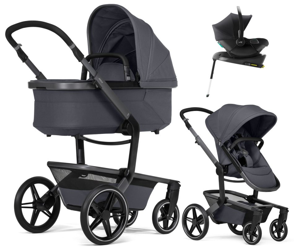 Детская коляска 4 в 1 Joolz Day 5 и автокресло Baby-Safe Core Space Black и база Baby-Safe Core Stone Grey