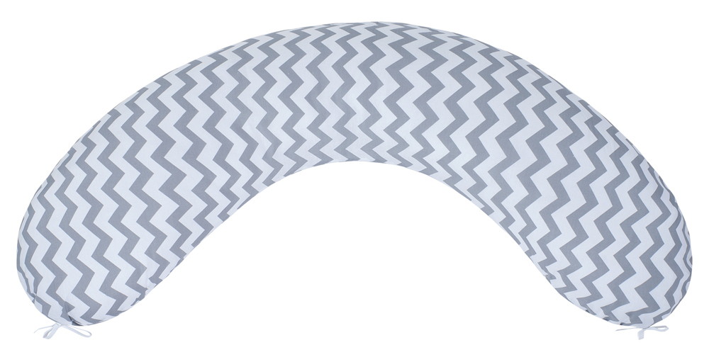 Подушка для беременных AmaroBaby 170x25 см зигзаг/серый