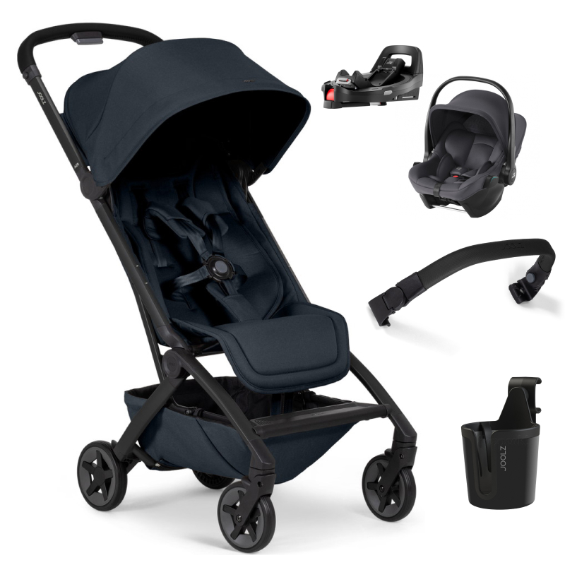 Прогулочная коляска Joolz Aer 2 SE и автокресло Baby-Safe Core Midnight Grey и база Vario Base 5Z Dark navy blue
