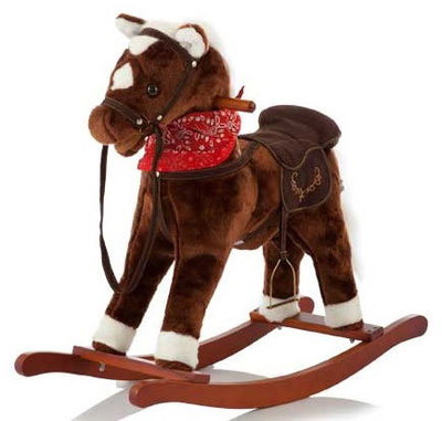 Детская качалка Jolly Ride меховая Лошадка YR611