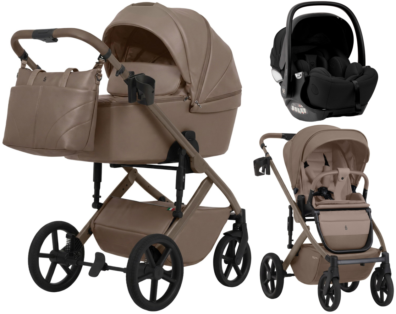 Коляска 3 в 1 Sweet Baby SBL Dolce L и автокресло Premier Black Milk Chocolate