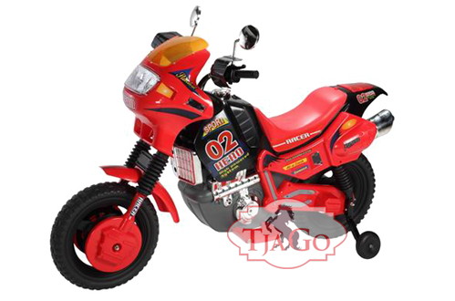 Детский электромотоцикл TjaGo Big Moto Черный-Красный