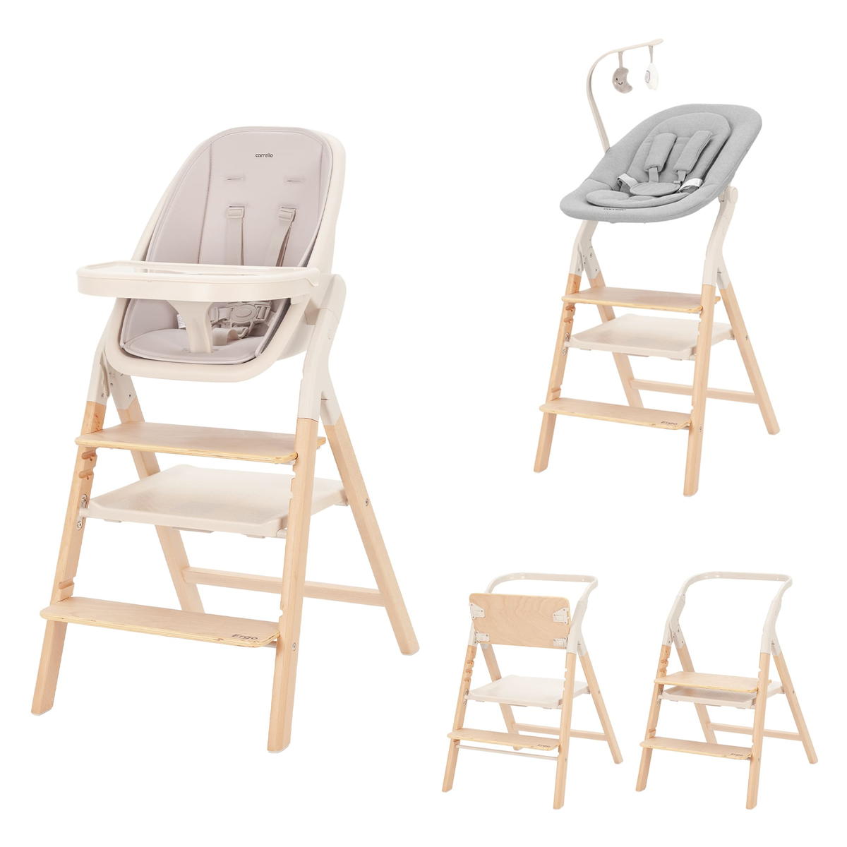 Стульчик для кормления Carrello Ergo CRL-16701 4 в 1 Sugar Beige