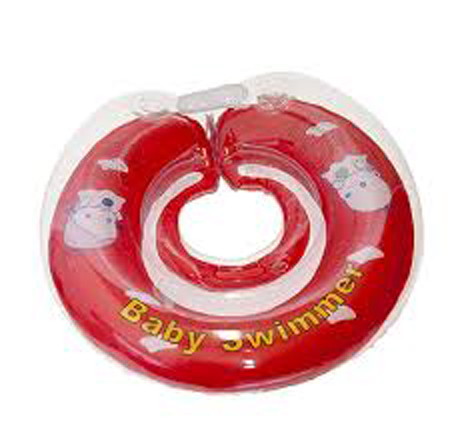 Круг для купания Baby Swimmer 6м+ Клубника красный полуцвет