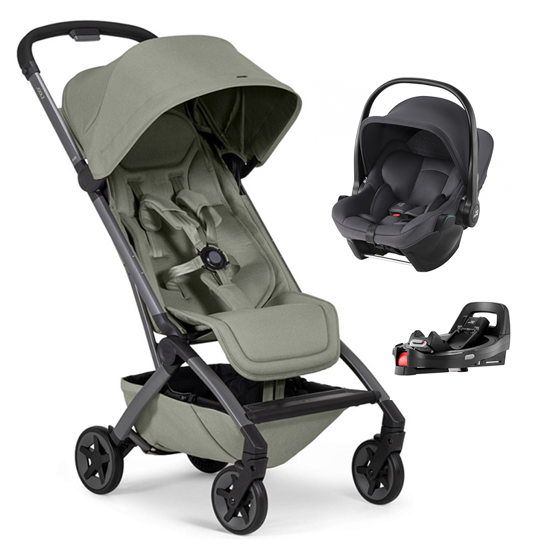 Прогулочная коляска Joolz Aer 2 и автокресло Baby-Safe Core Midnight Grey и база Vario Base 5Z Sage green