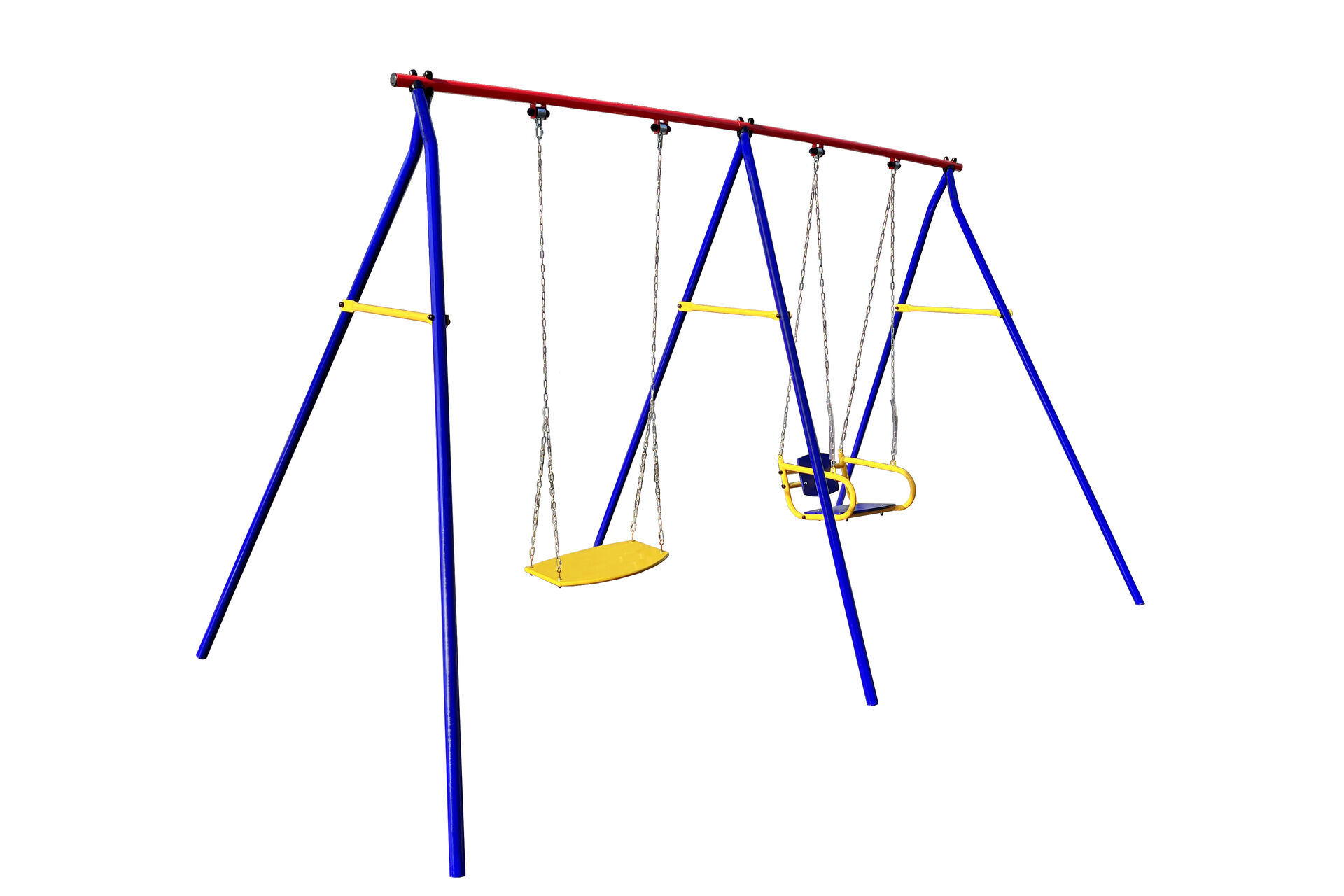 Качели дачные Пионер 2 двойные качели цепные со спинкой + качели цепные