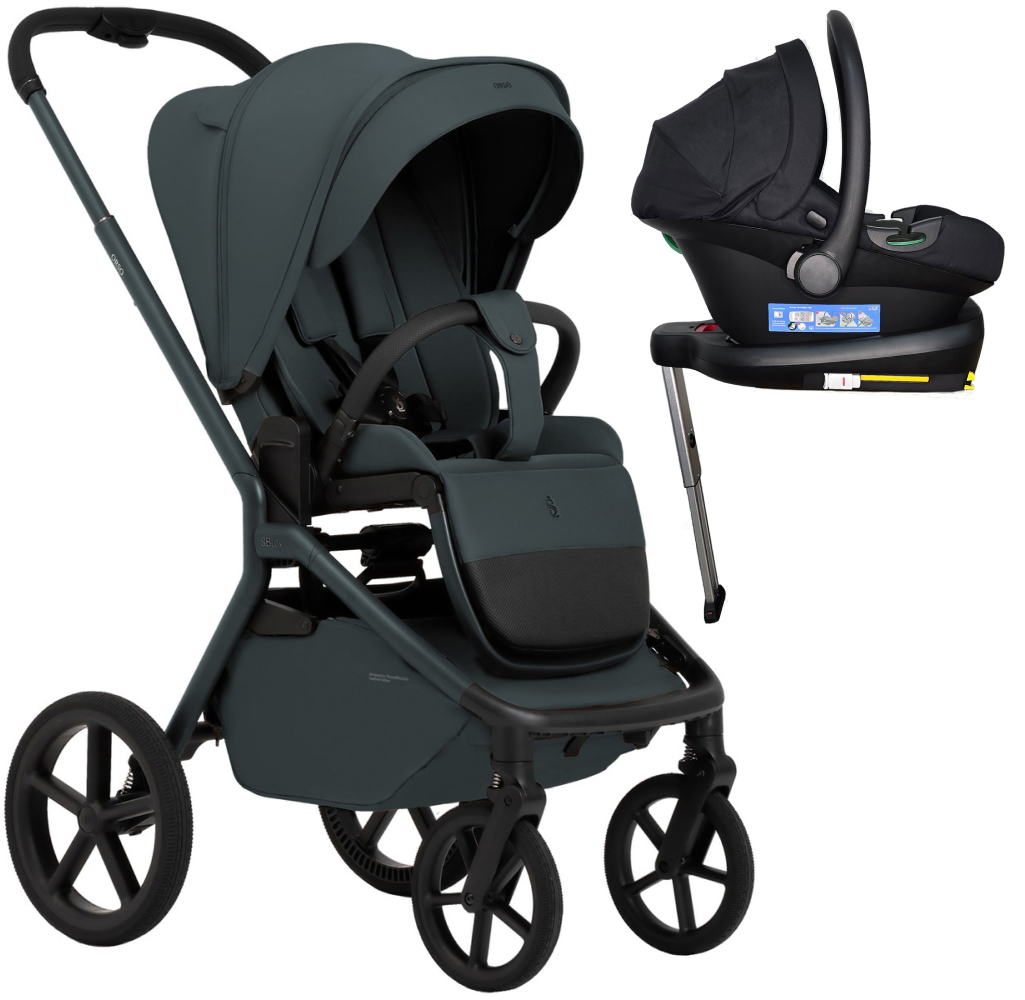 Прогулочная коляска Sweet Baby SBL Orso + автокресло Elegante Plus с базой i-Size ISOFIX DK780 Emerald