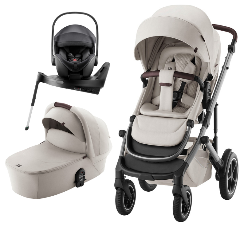 Коляска 3 в 1 Britax Roemer Smile 5Z LUX и автокресло Baby-Safe PRO Style Carbon Black + Vario Base 5Z Soft Taupe