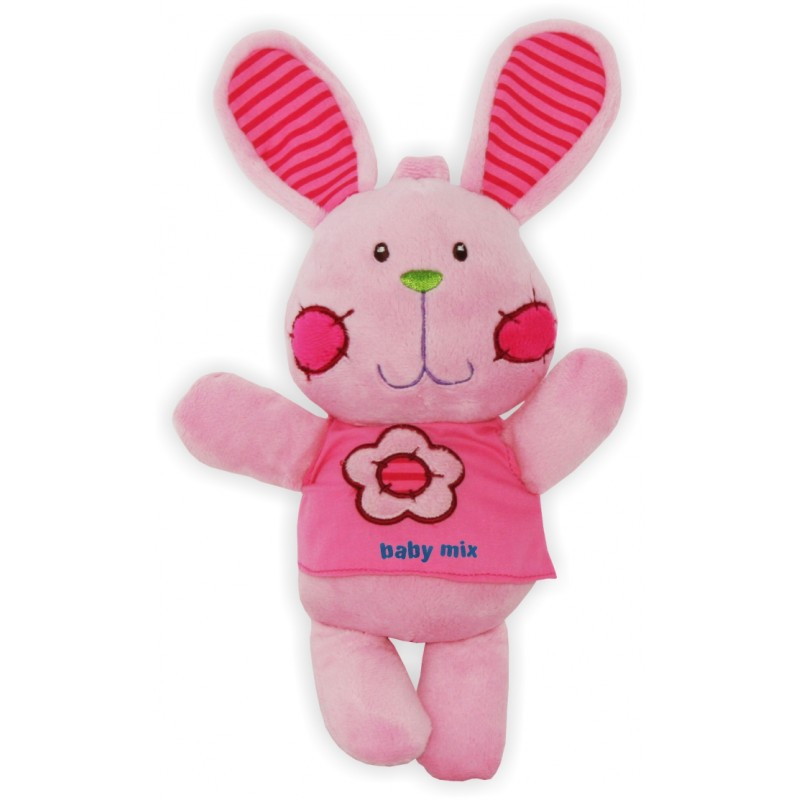 Игрушка подвеска Baby Mix Кролик розовый 9985-20R