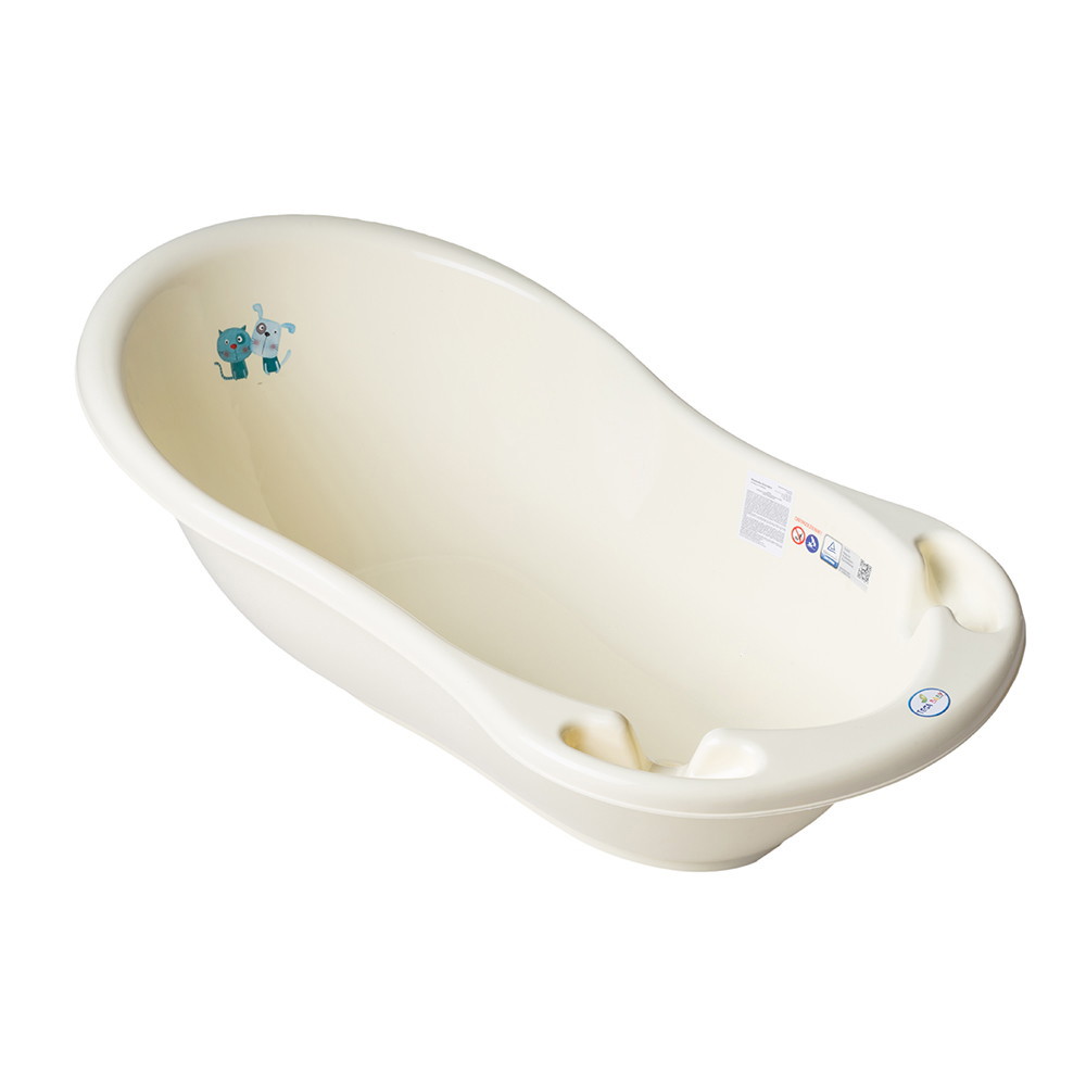 Детская ванна Tega Baby Dog and Cat (Пес и Кот) со сливом 86 см PK-004 ODPLYW-102 желтый