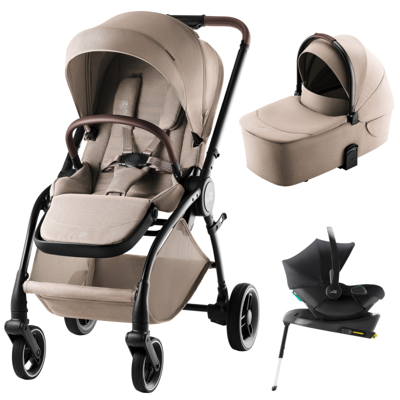 Коляска 3 в 1 Britax Roemer RIO Style и автокресло Baby-Safe Core Space Black2 + Vario Base 5Z Teak
