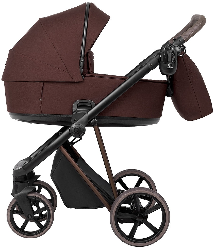 Детская коляска Roan Sol Vintage Luxury 2.0 3 в 1 с автокреслом Pituso Baesa Pro Black VIN 07/SF Sweet Fig/Bronze/руч.Capp/к.Capp