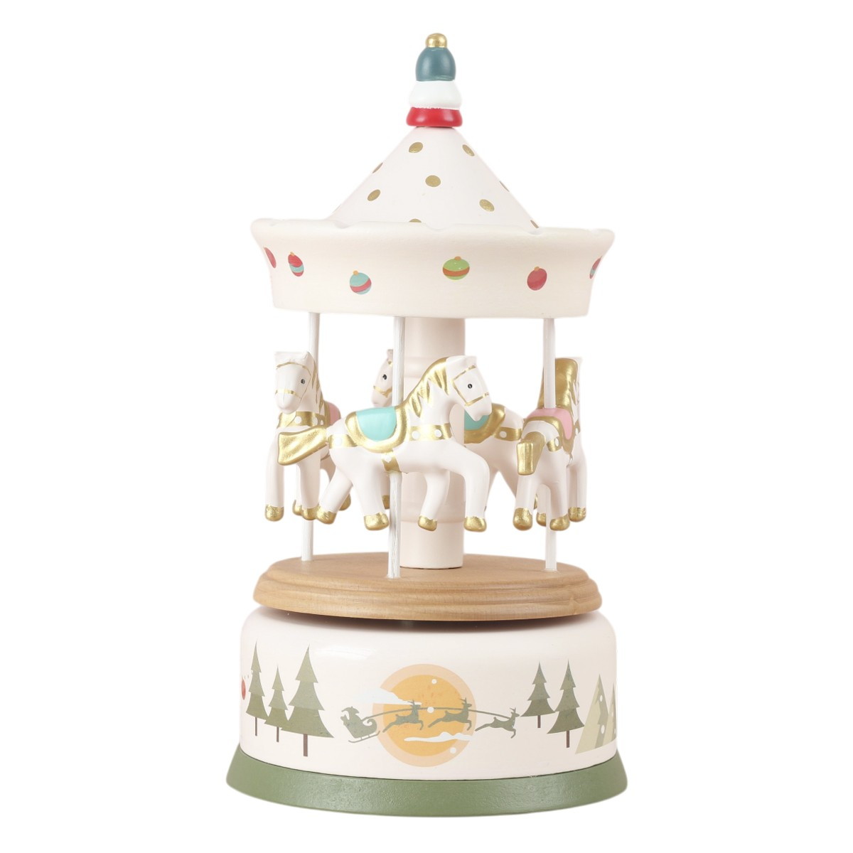 Карусель Roxy-Kids музыкальная с лошадками заводная, бук RCAR-002 New Year