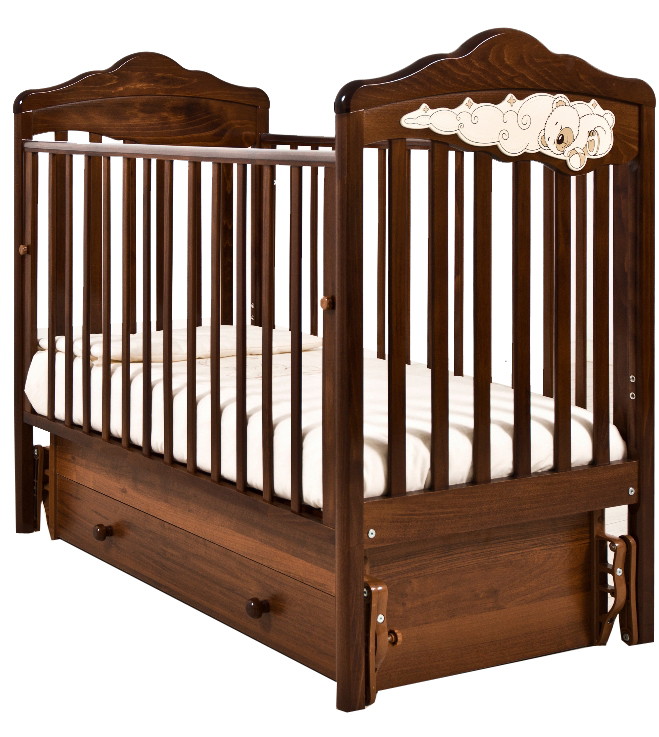 Детская кроватка Angela Bella Изабель маятник универсальный 120х60 см орех