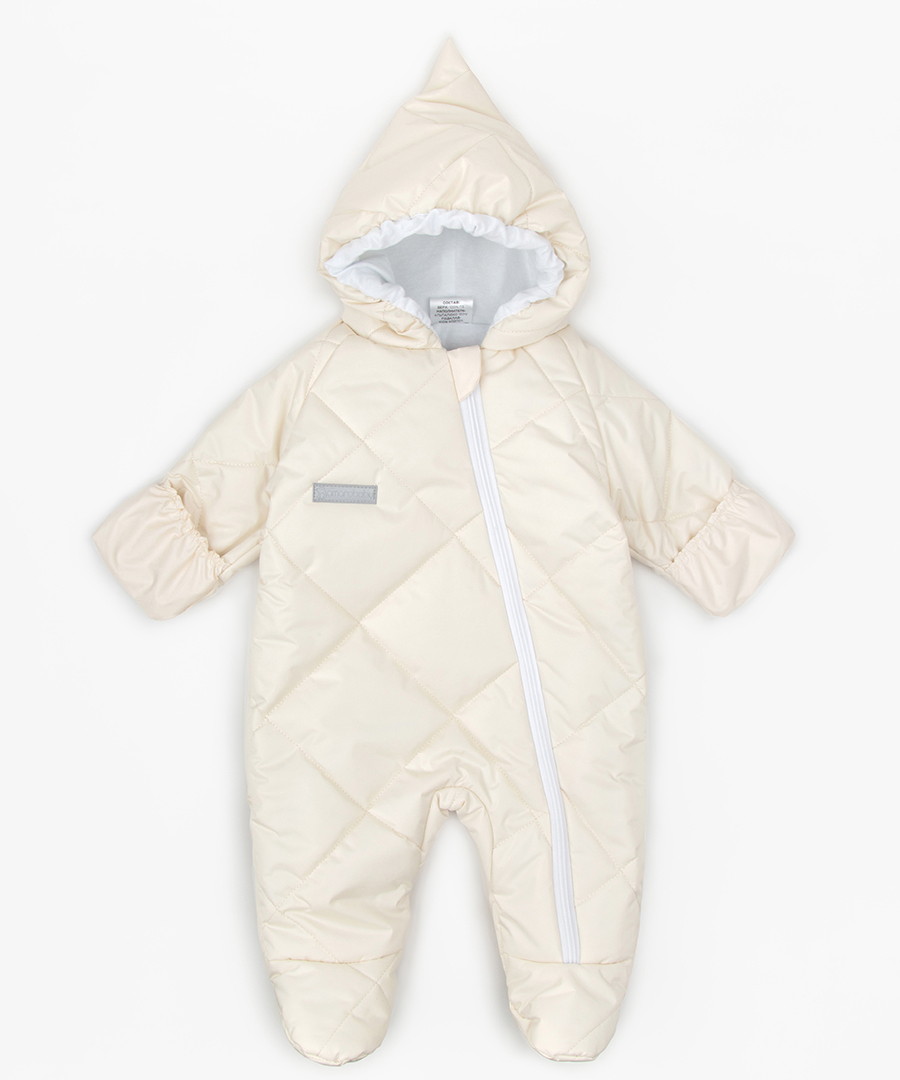Комбинезон демисезонный AmaroBaby Elf стеганый молочный 62