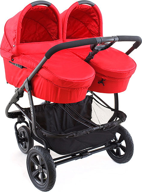 Детская коляска для двойни Cozy Duo 2 в 1 Red