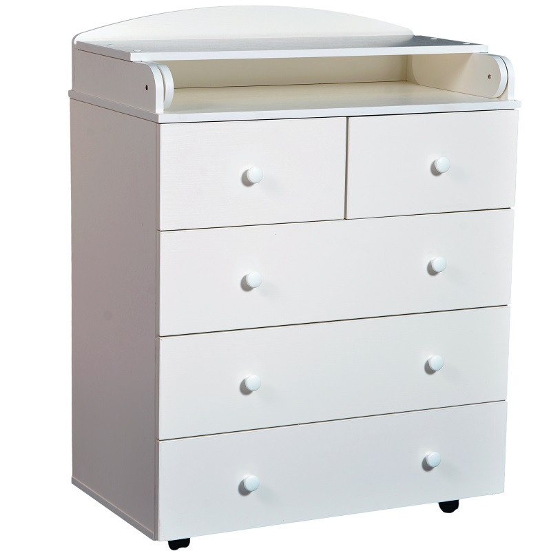 Детский пеленальный комод Кедр Victoria ЛДСП 80/5 белый