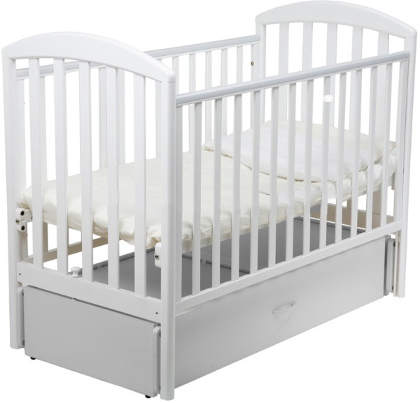 Детская кроватка Papaloni Джованни (маятник продольный) 120x60 см белый