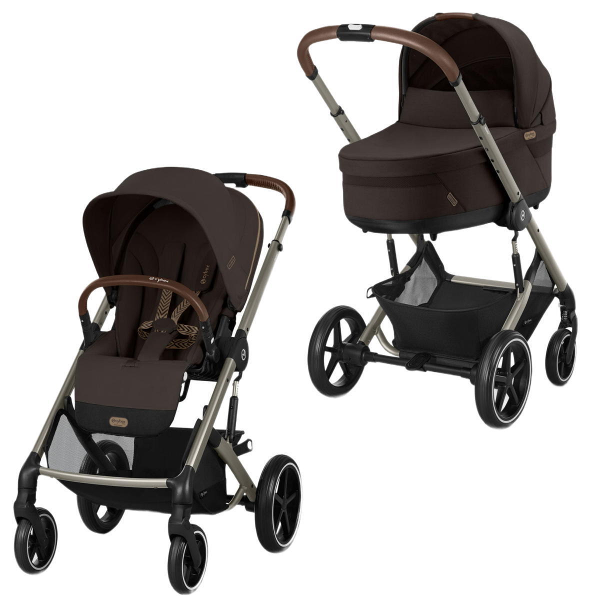 Коляска Cybex Balios S Lux TPE 2025 2 в 1 Chocolate Brown с дождевиками