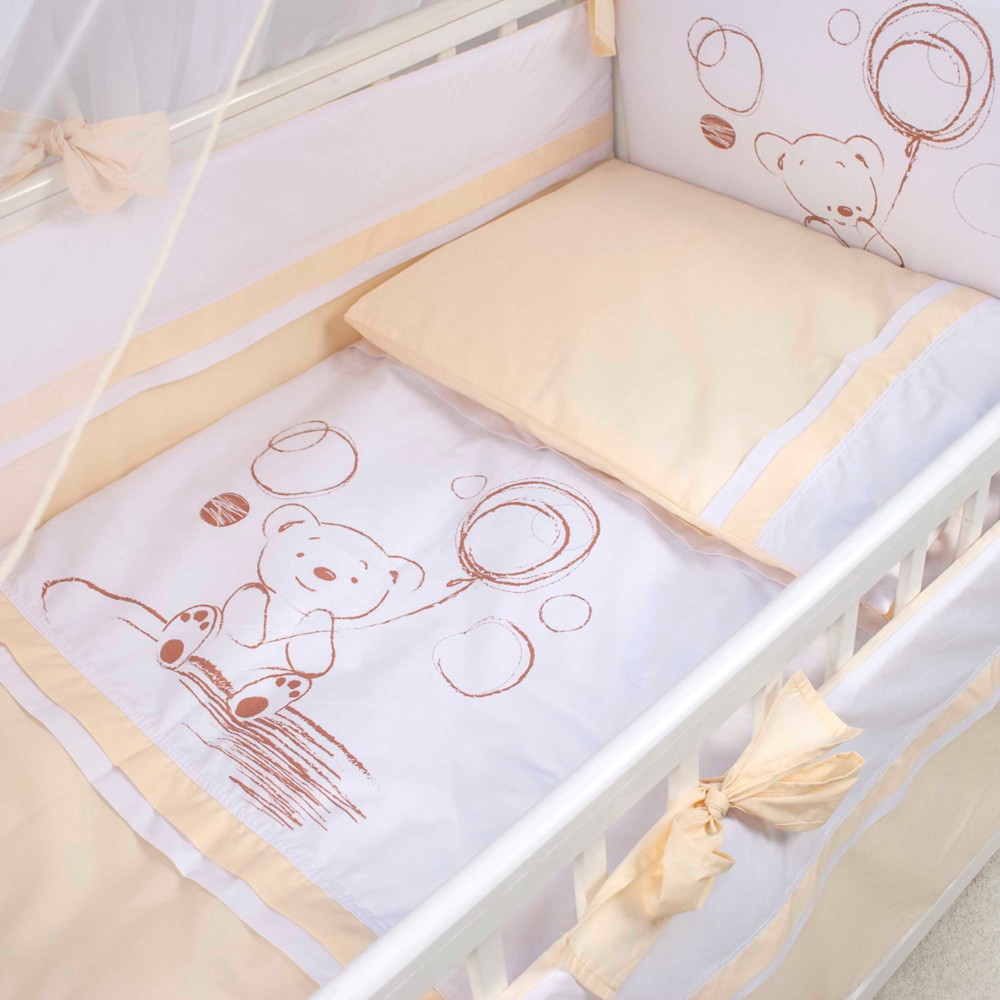 Комплект постельного белья Крошкин дом Шоколадный мишка молочный
